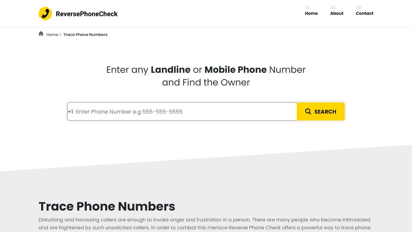 Quickly Trace Phone Numbers and Find Callers Online - ReversePhoneCheck